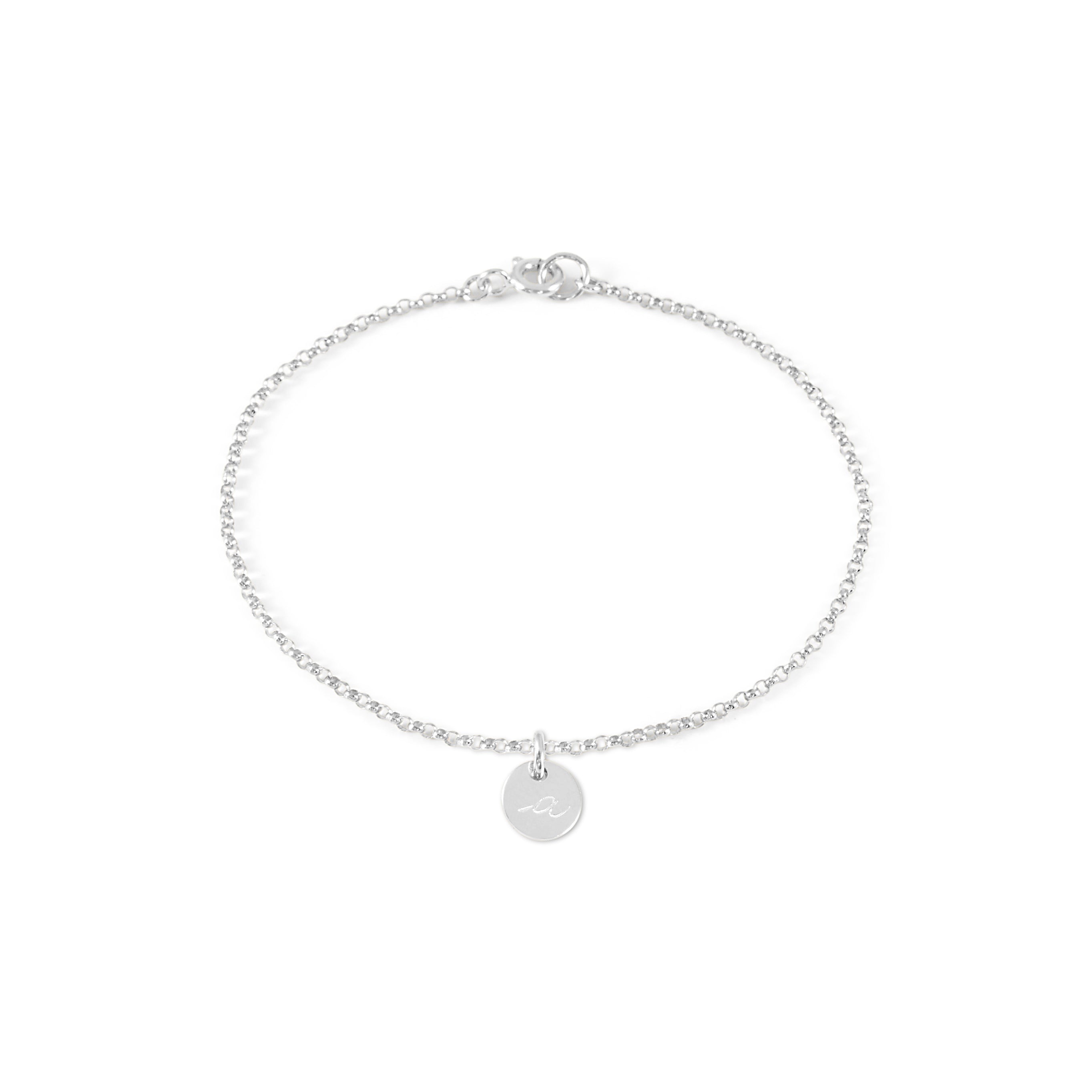 Plain silver chain best sale bracelet