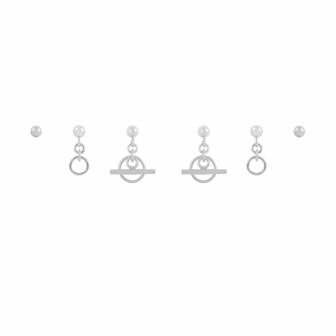 Azalea Earring Set - Silver