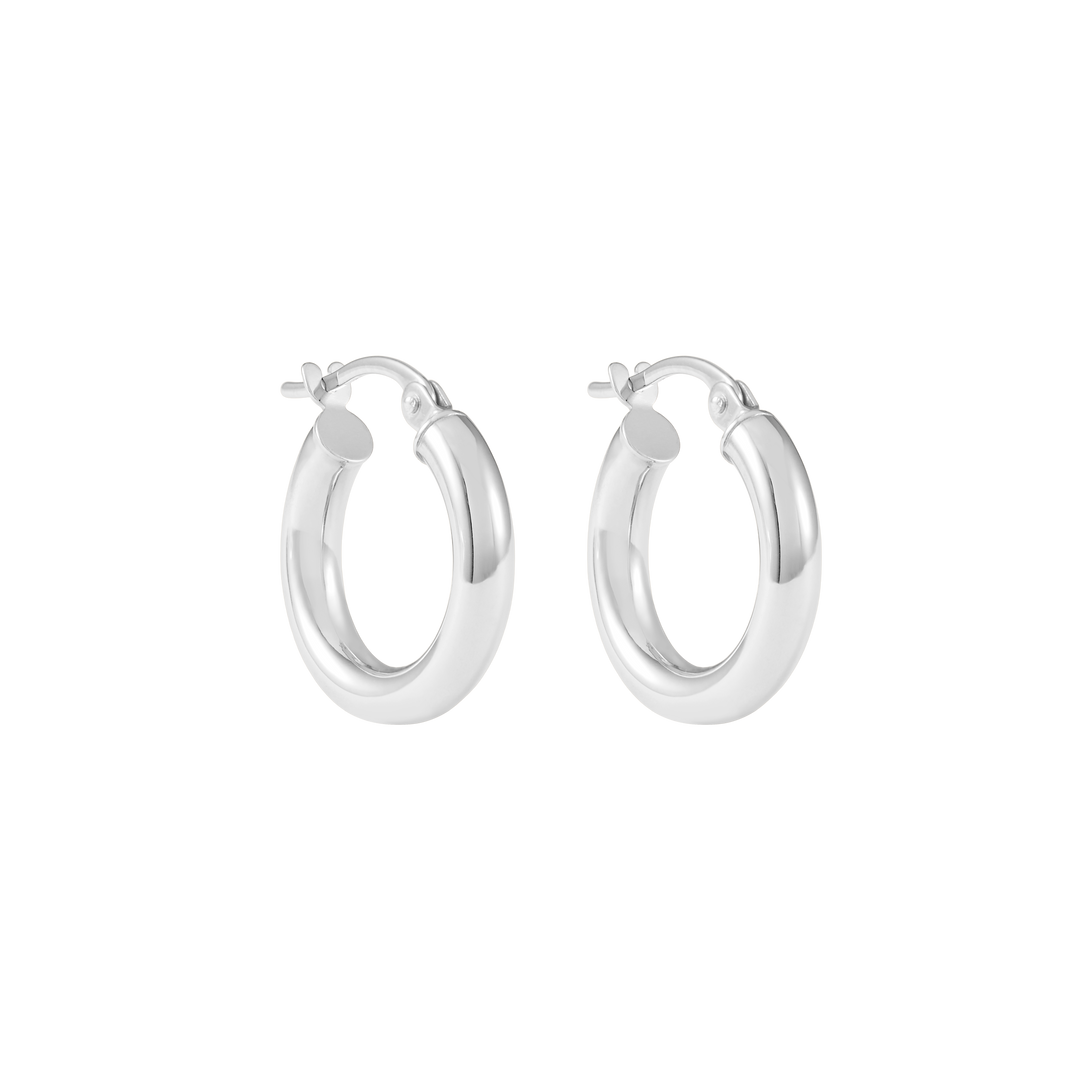Ailiya Hoop Earrings 13mm - Silver