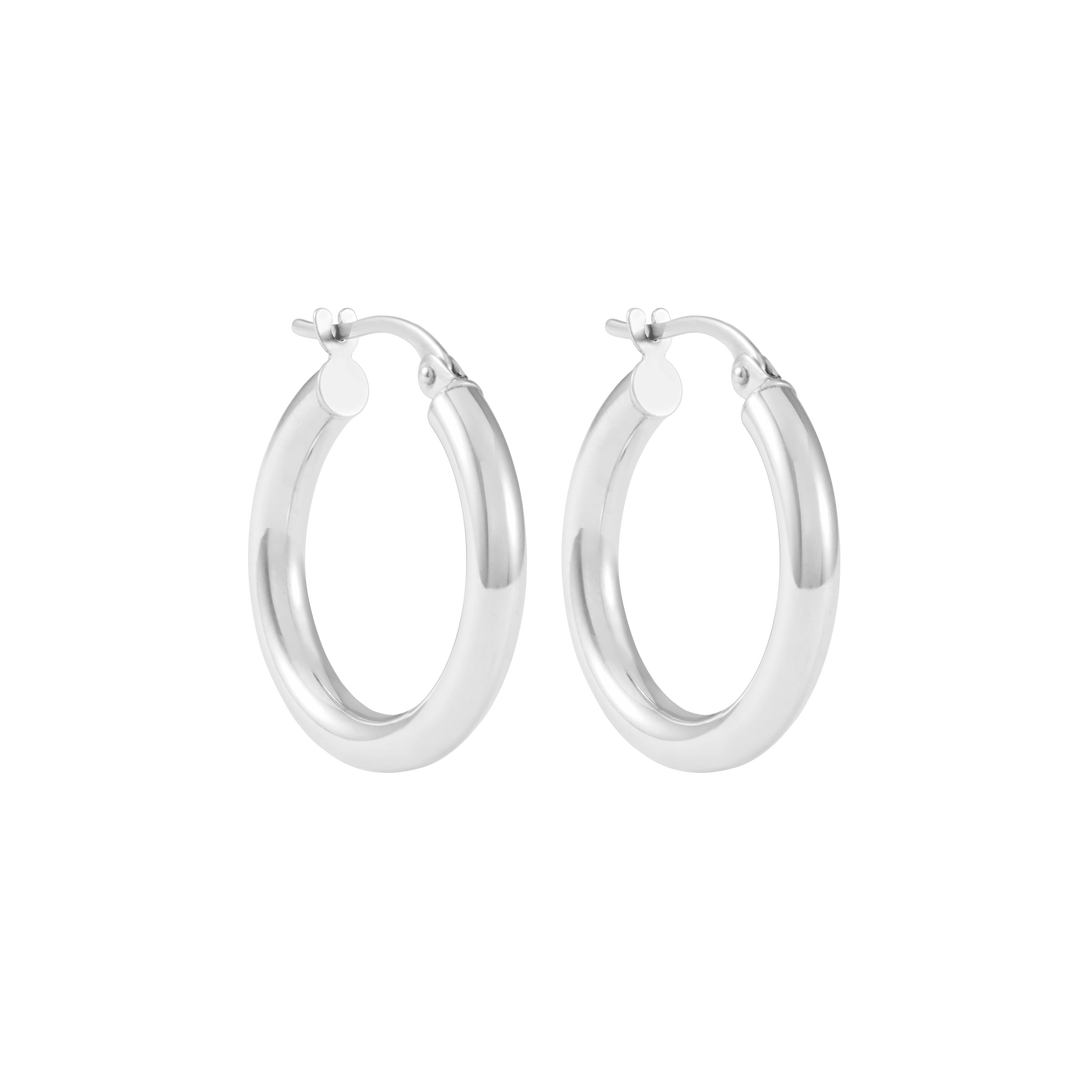 Ailiya Hoop Earrings 20mm - Silver