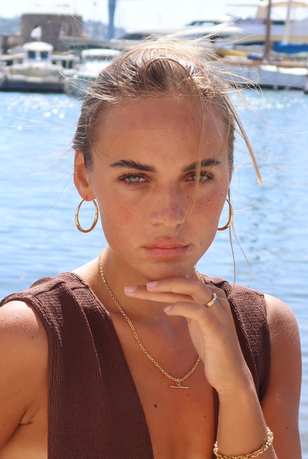 Greta Hoop Earrings - Gold