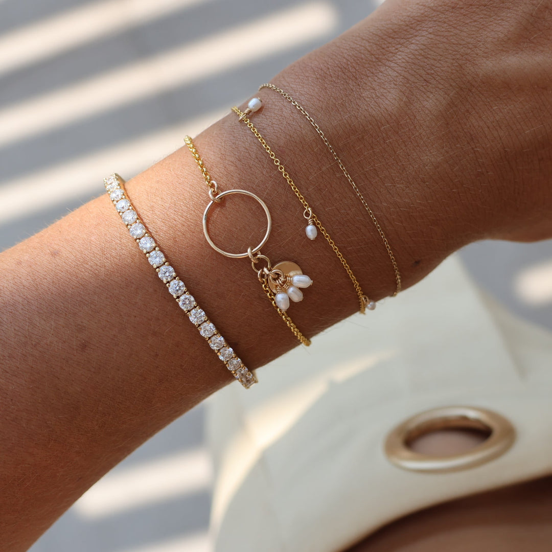 Pipa Freshwater Pearl Bracelet - Gold