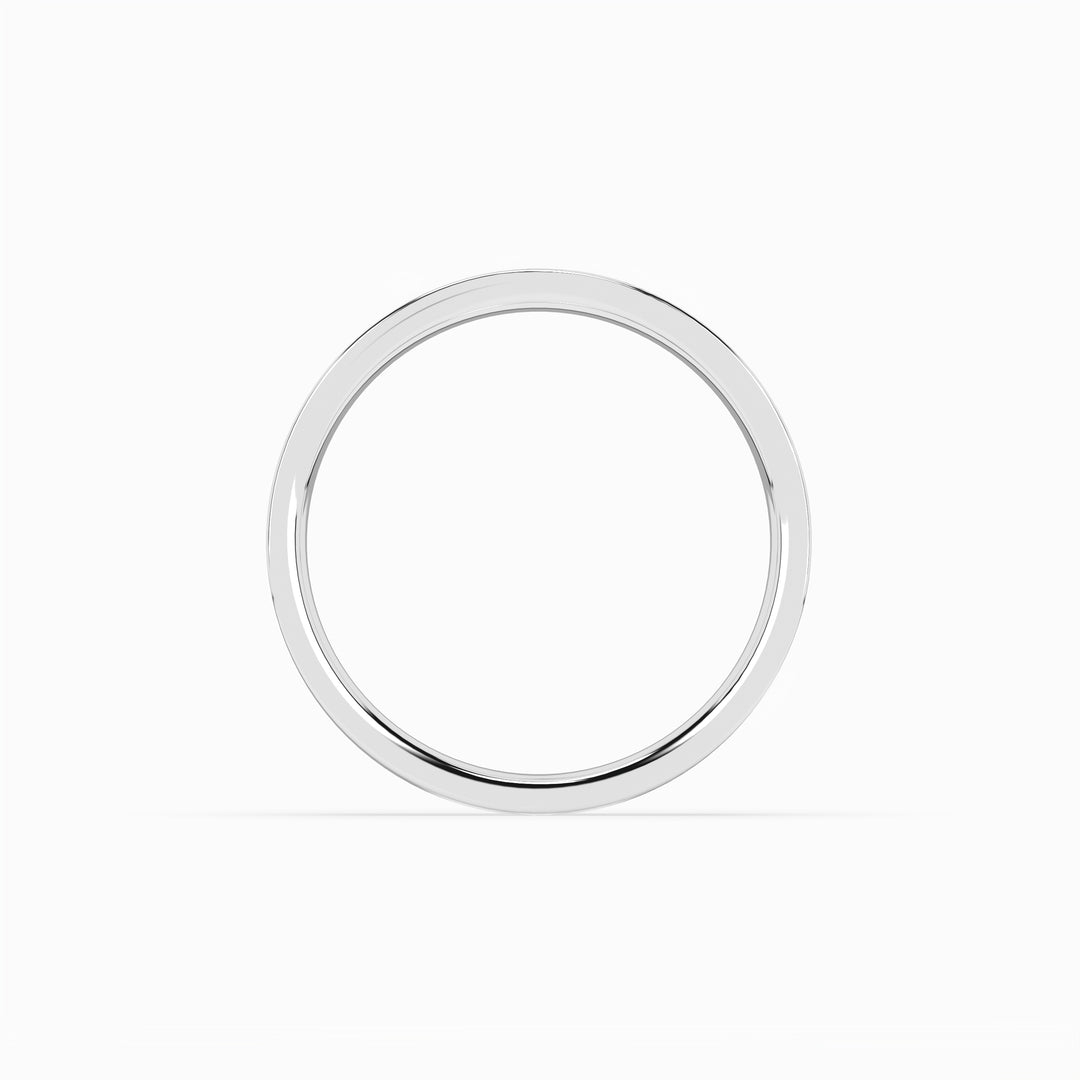 Cigar Band 3mm - 5mm - White Gold