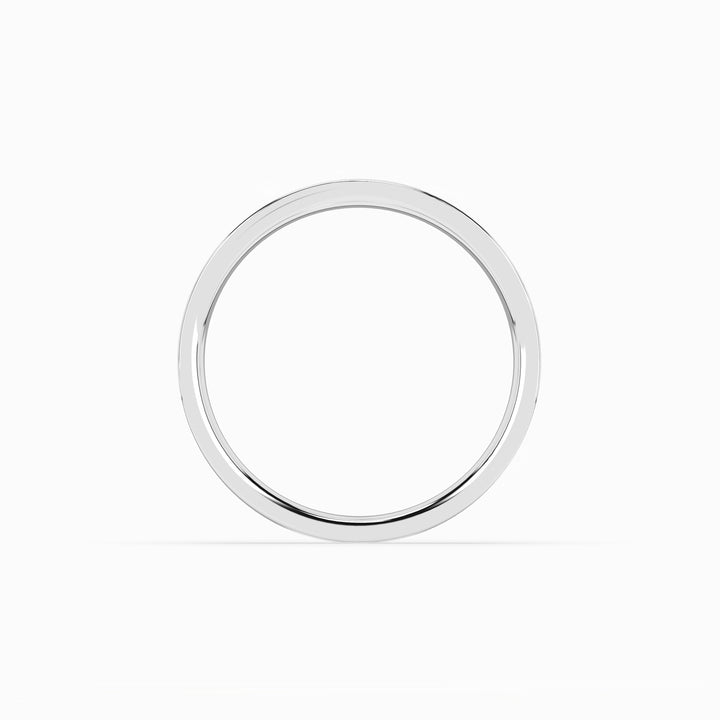 Cigar Band 3mm - 5mm - White Gold