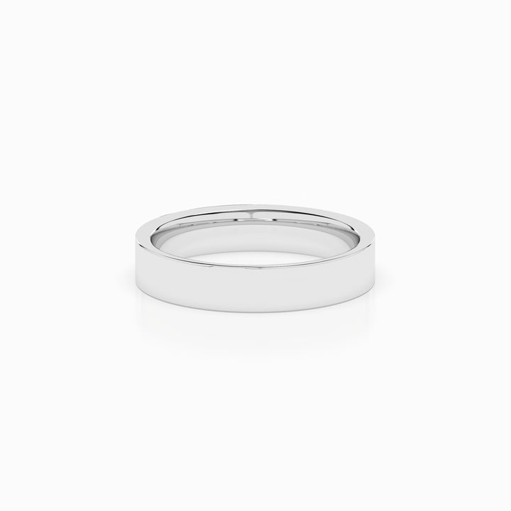 Cigar Band 3mm - 5mm - White Gold