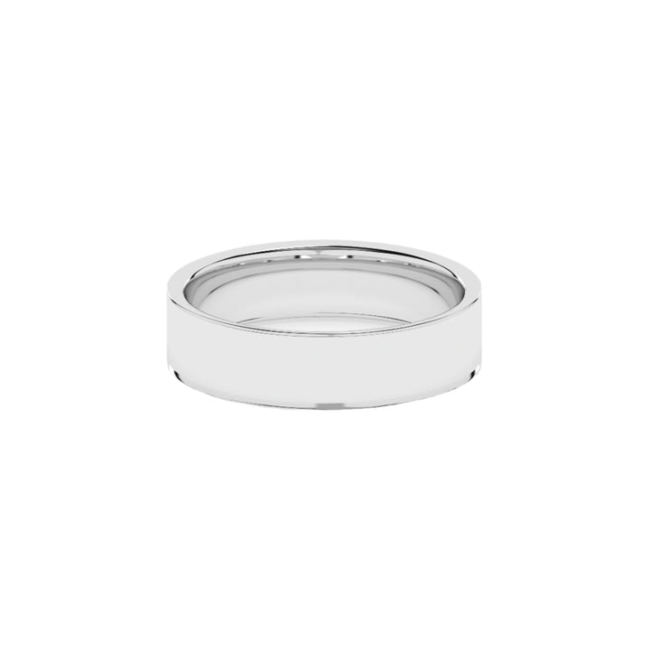 Cigar Band 6mm - 7mm - White Gold