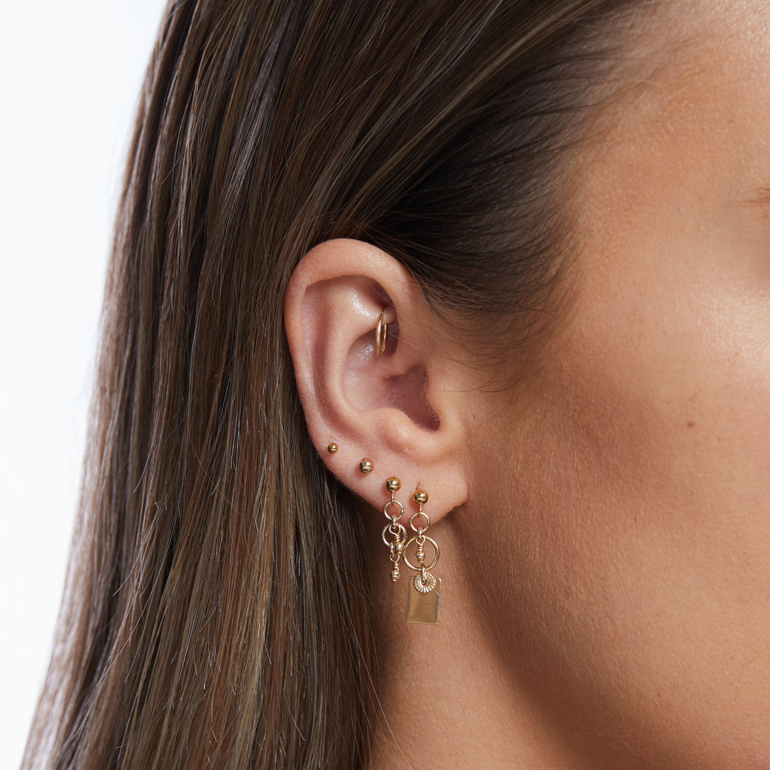 Peta Beaded Earrings - Gold
