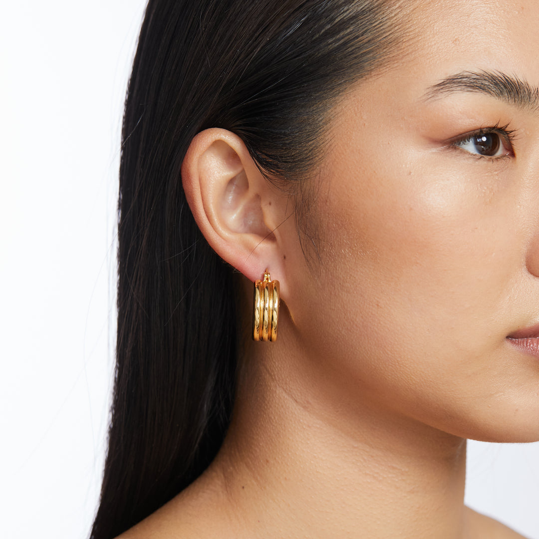 Tessa Hoop Earrings - Gold