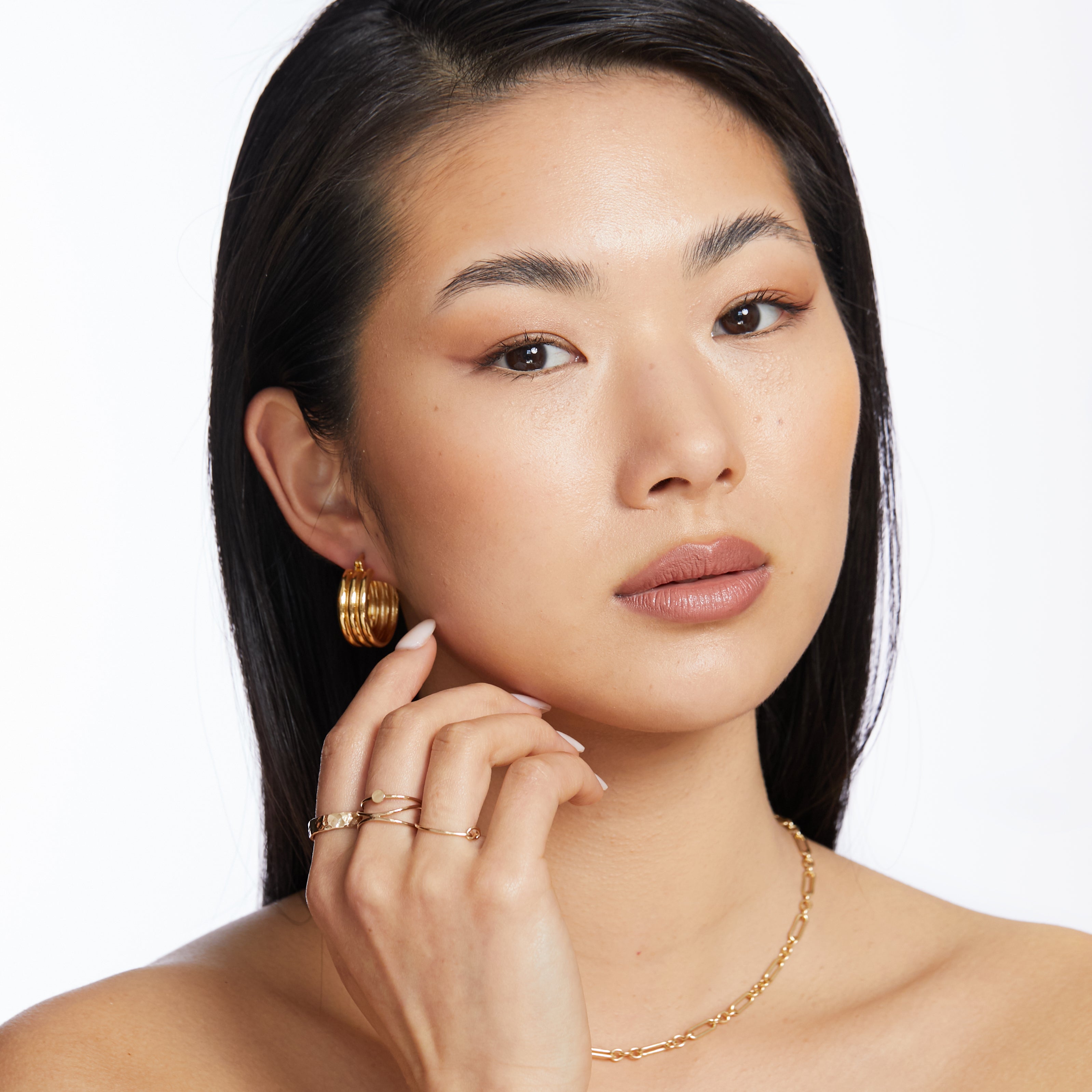 Tessa gold sale stud earrings