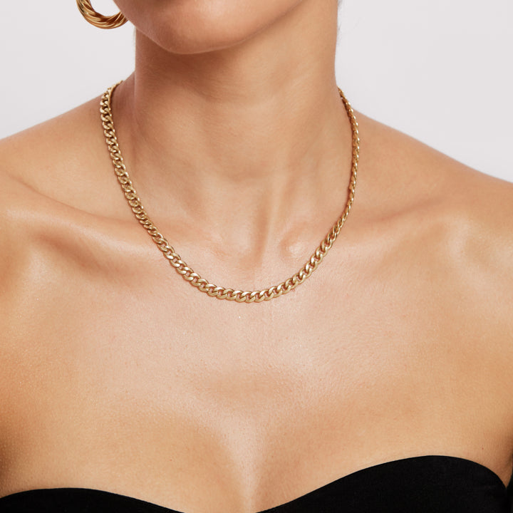 Curb Chain Necklace - Gold