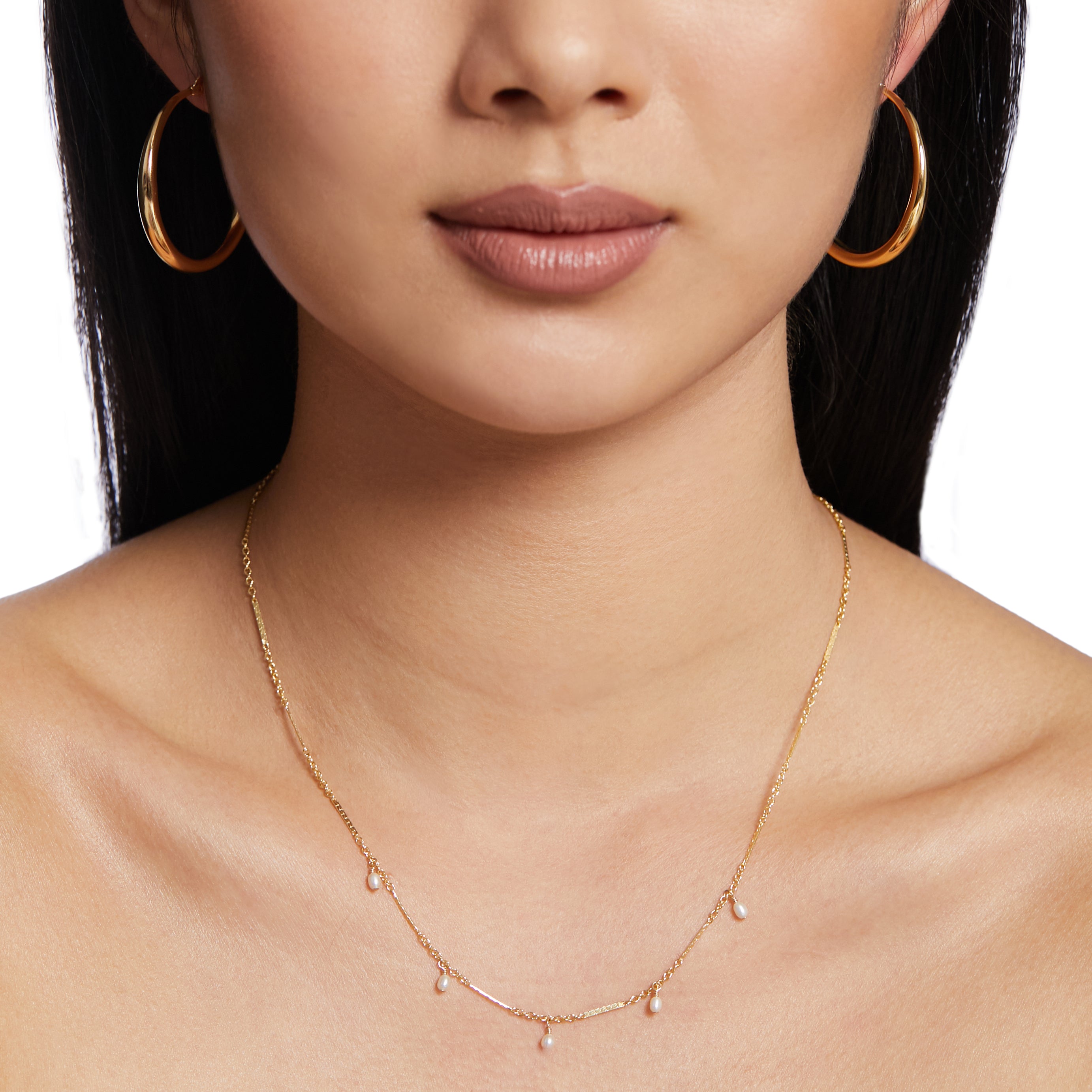 Freshwater pearl 2025 gold necklace