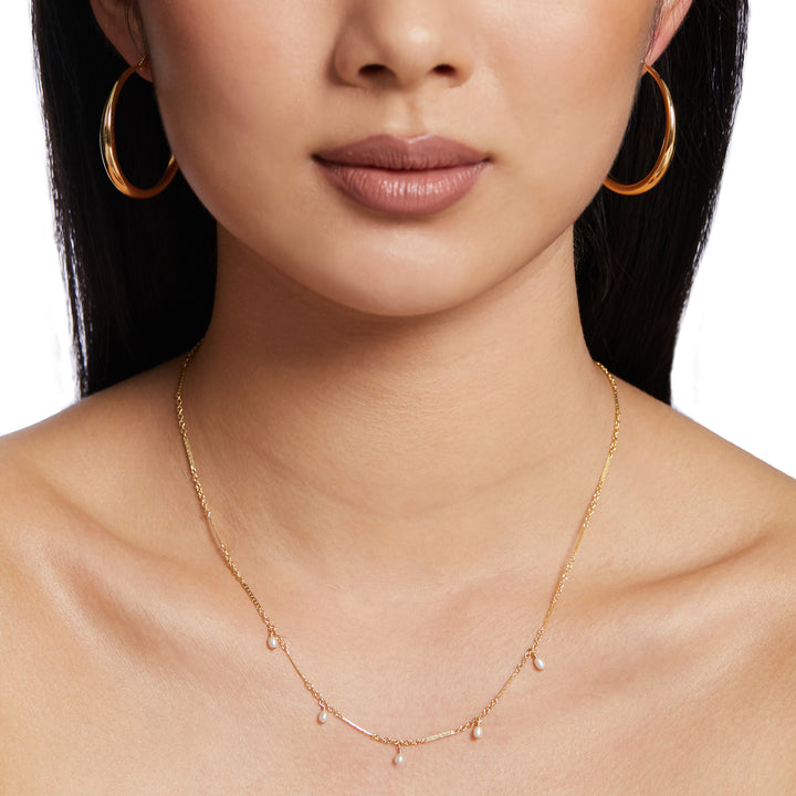 Tae Freshwater Pearl Necklace - Gold