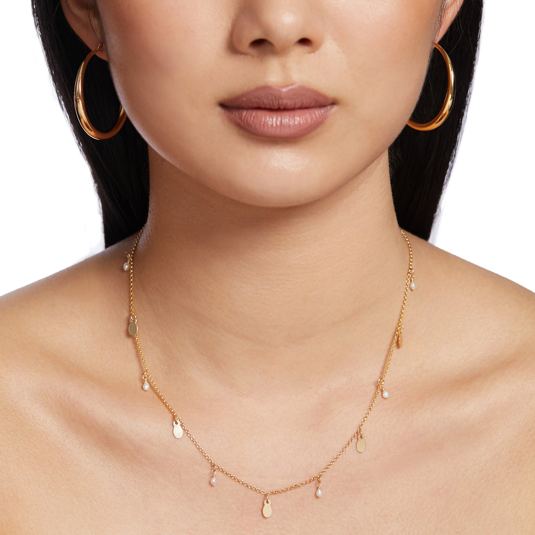 Hatti Freshwater Pearl Necklace - Gold