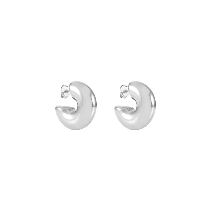 Lottie Hoop Earrings 25mm - Silver