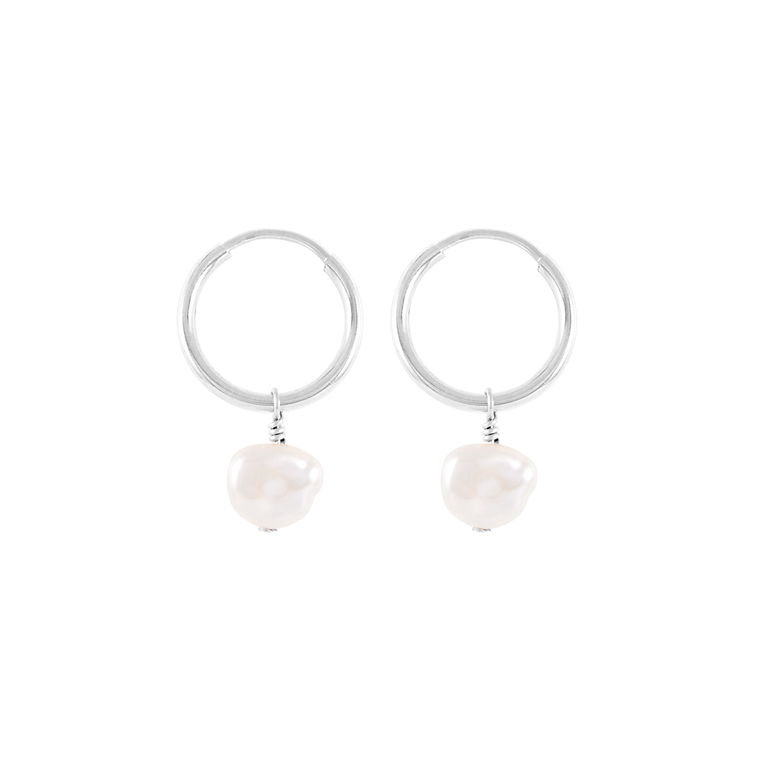 Lucia Mini Hoop Earrings - Silver