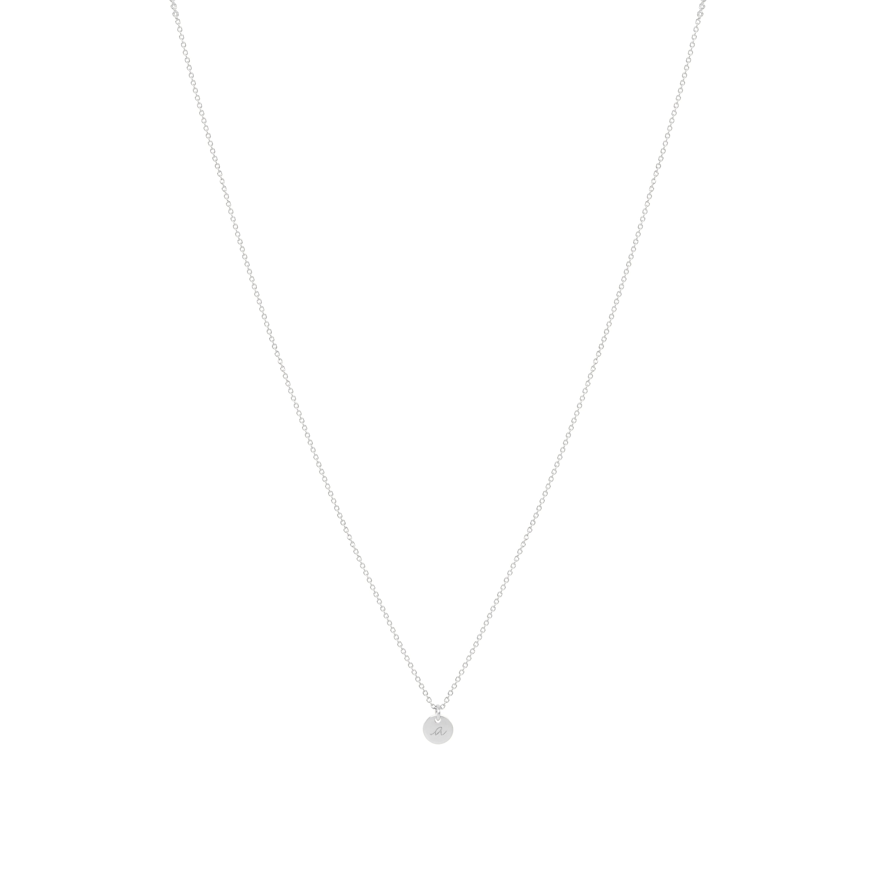 Silver shop plain necklace