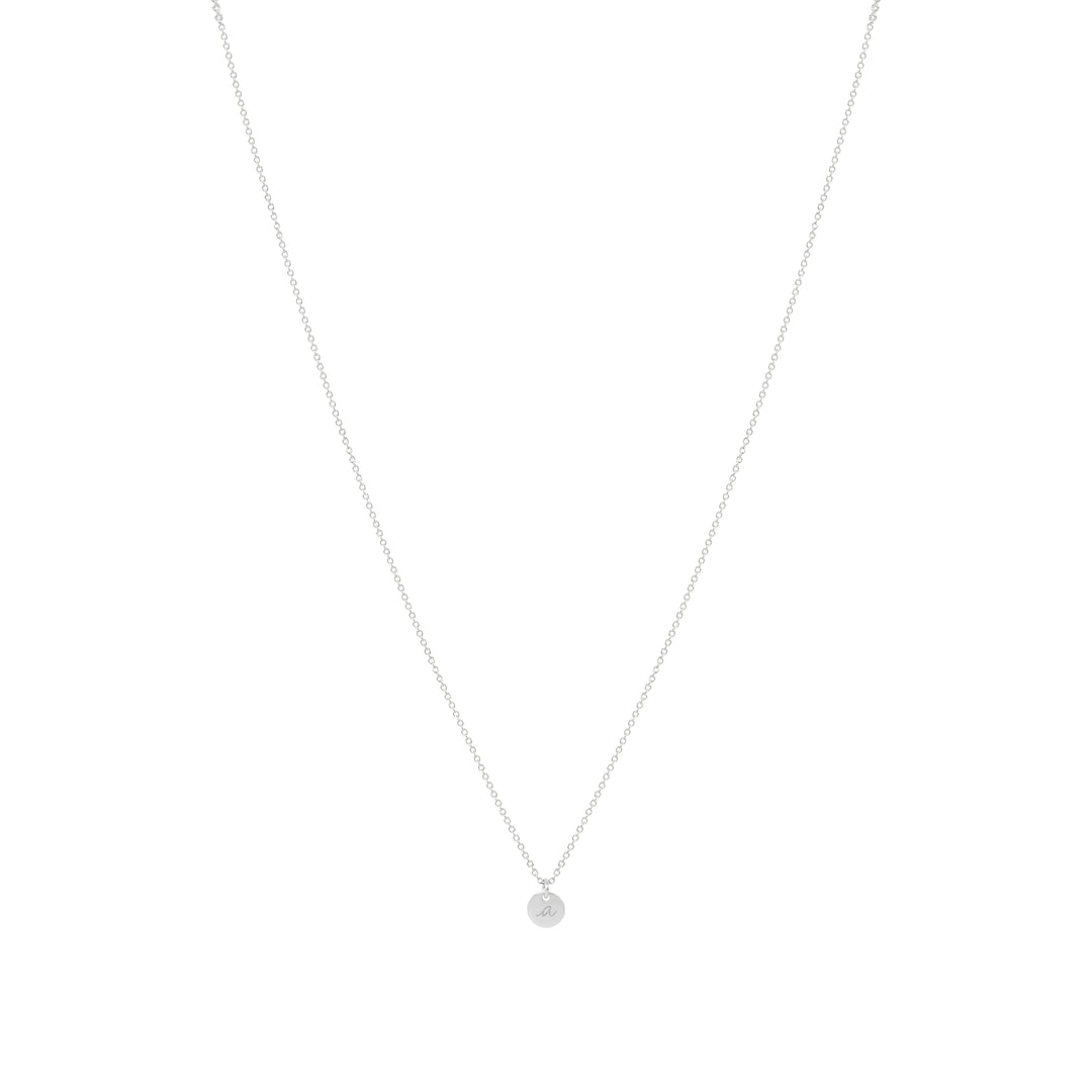 Engravable Plain Chain Necklace - Silver