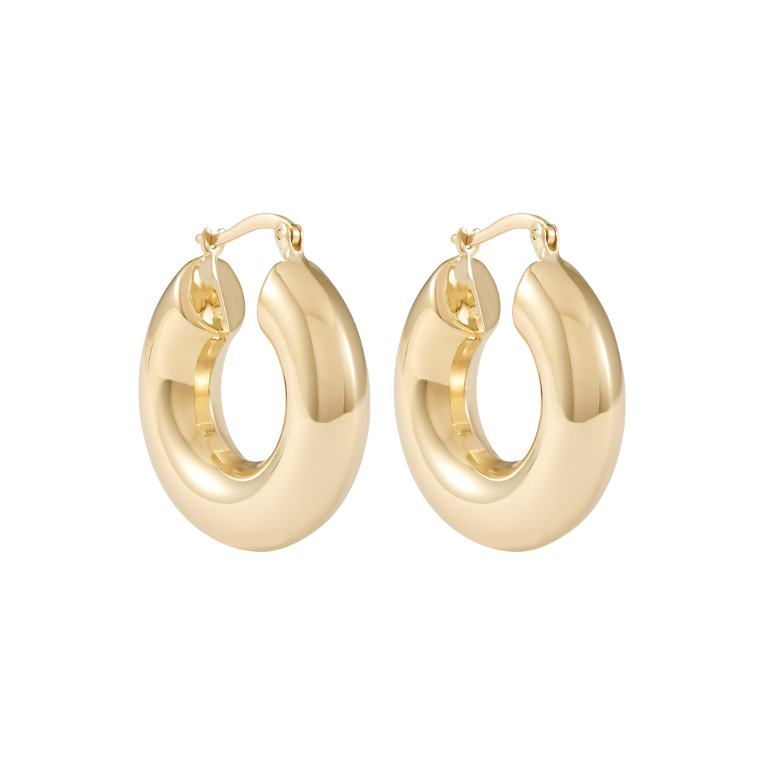 Oriana Hoop Earrings - Solid Gold