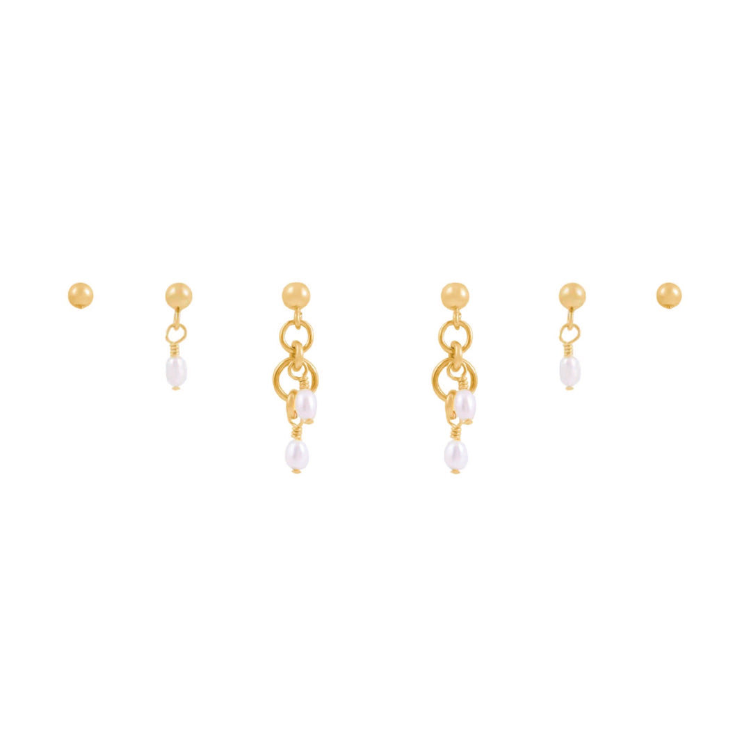 Peta Earring Set - Gold