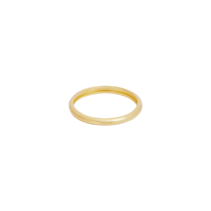 Gold ring on a white background