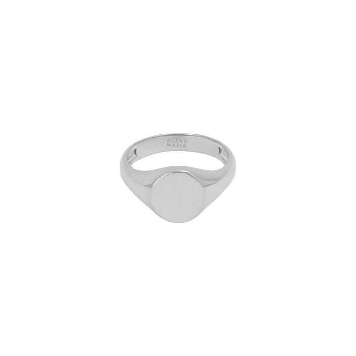 Oval Signet Ring - Silver