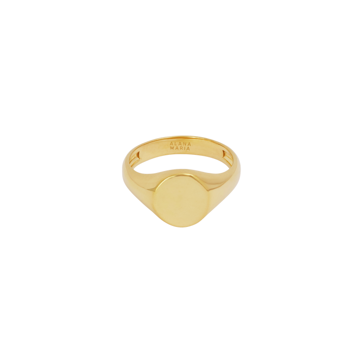 Oval Signet Ring - Gold
