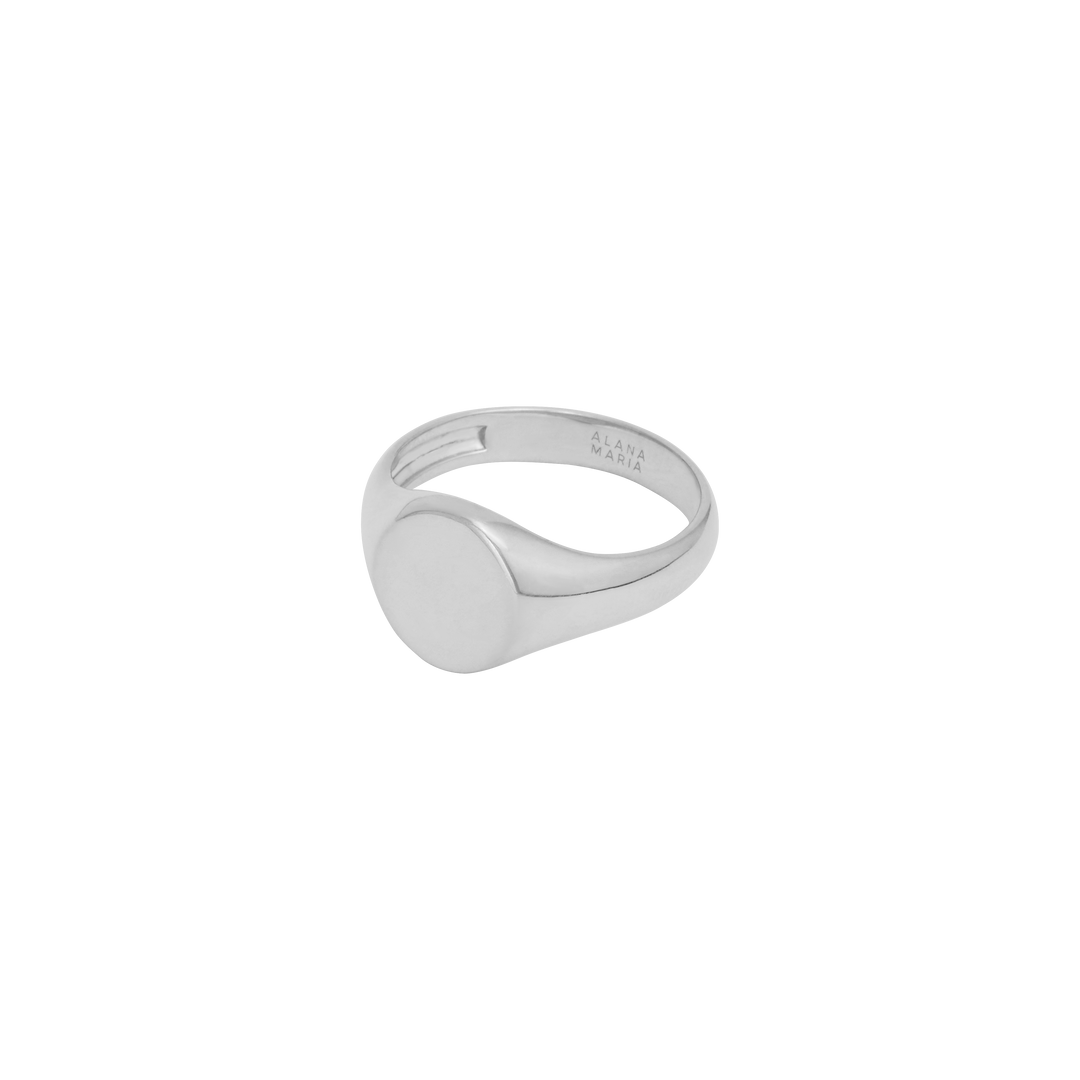 Oval Signet Ring - Silver