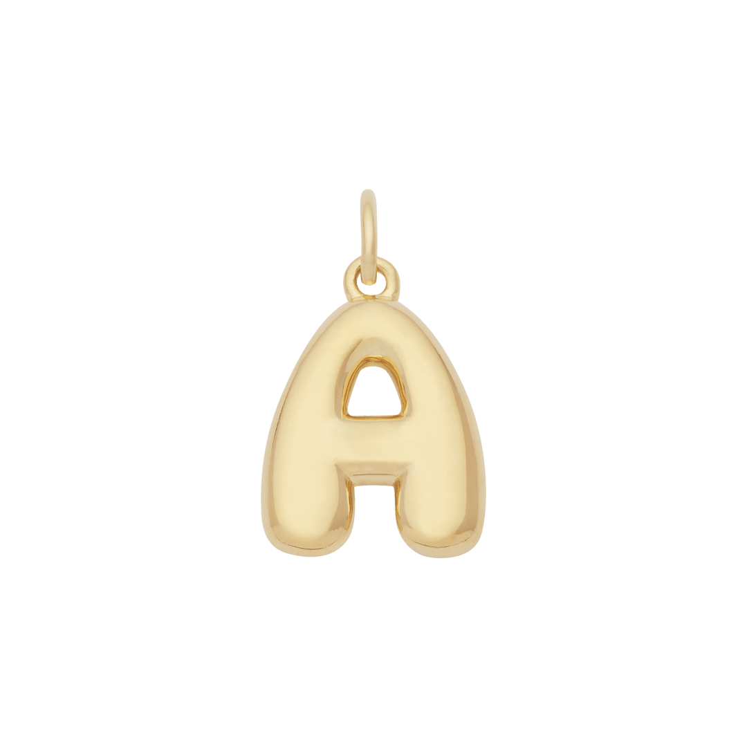 Bubble Letter Charm - Gold