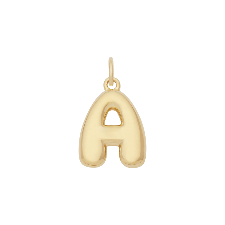 Bubble Letter Charm - Gold