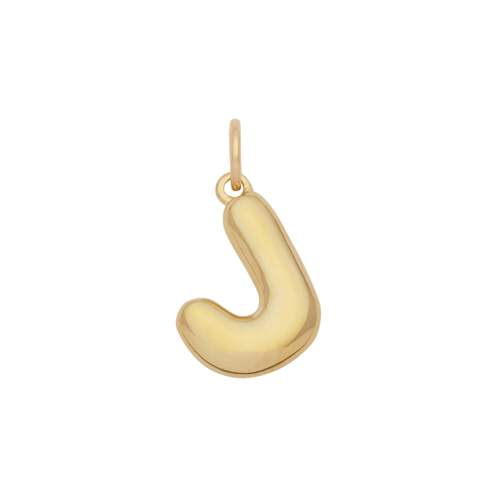 Bubble Letter Charm - Gold