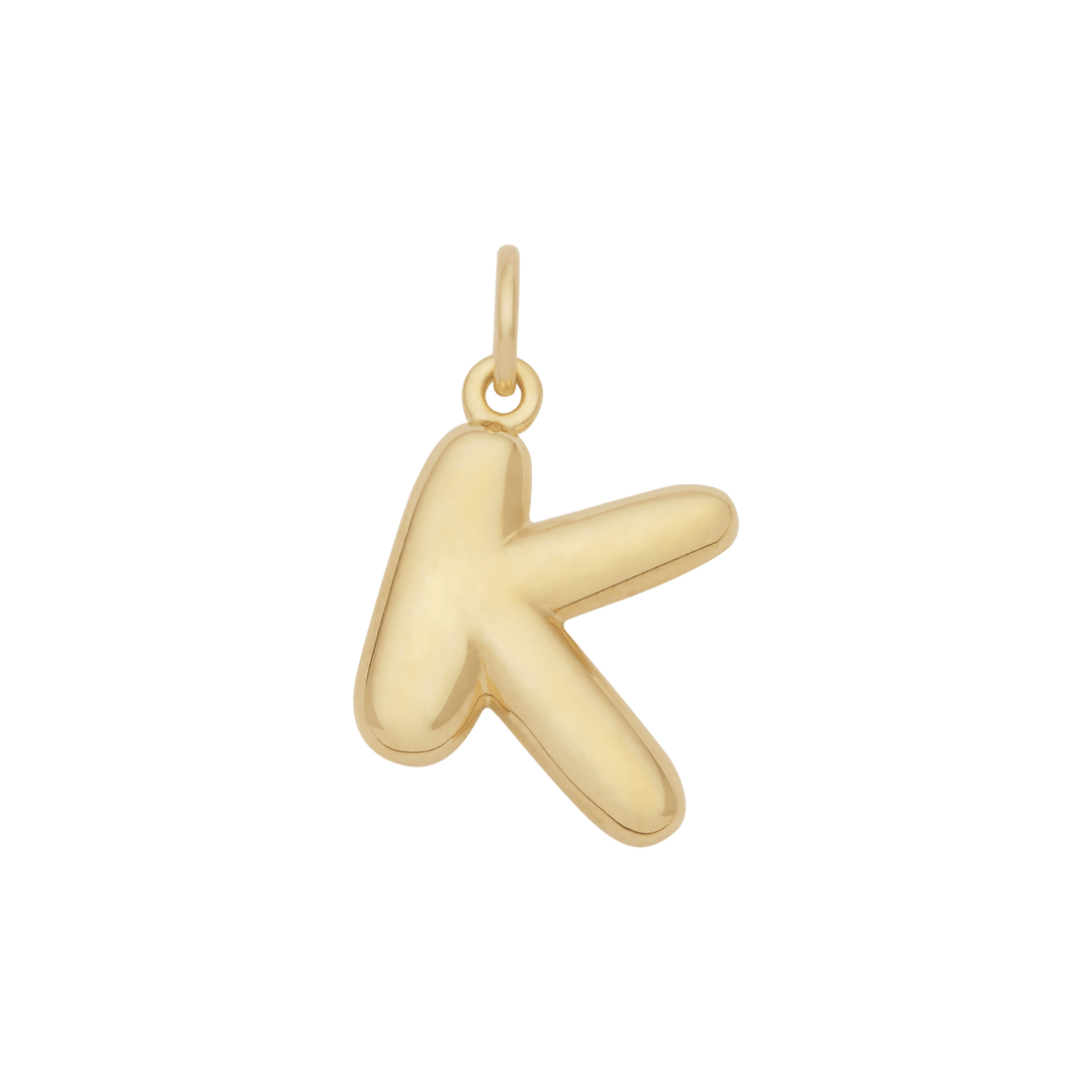 Bubble Letter Charm - Gold