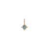 Birthstone Hanging Charm - Solid Gold - December - Turquoise
