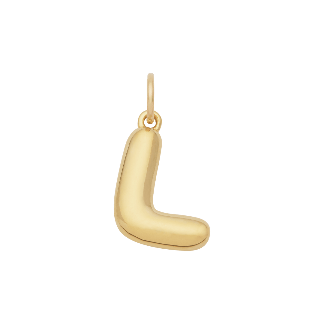 Bubble Letter Charm - Gold