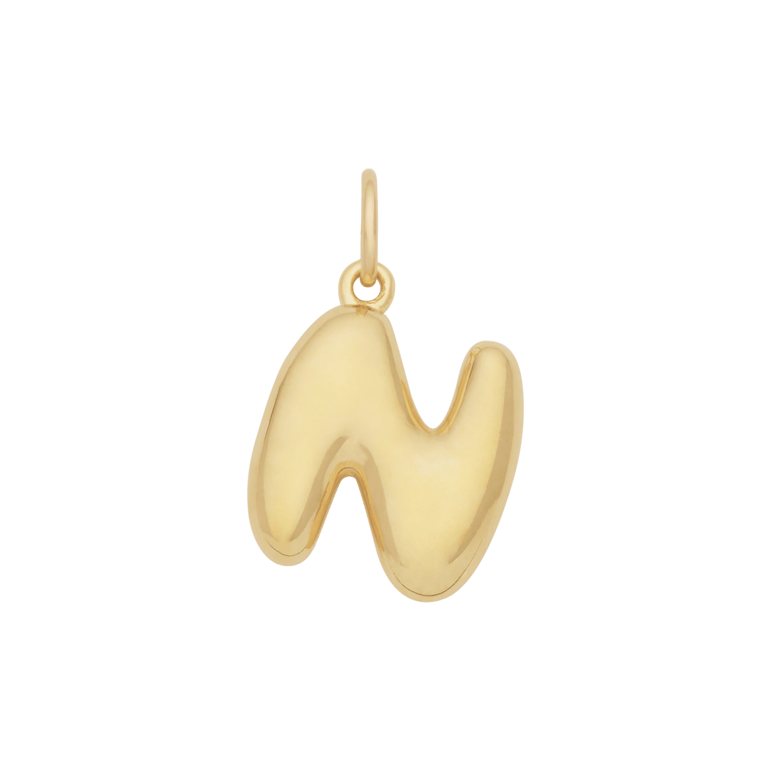 Bubble Letter Charm - Gold