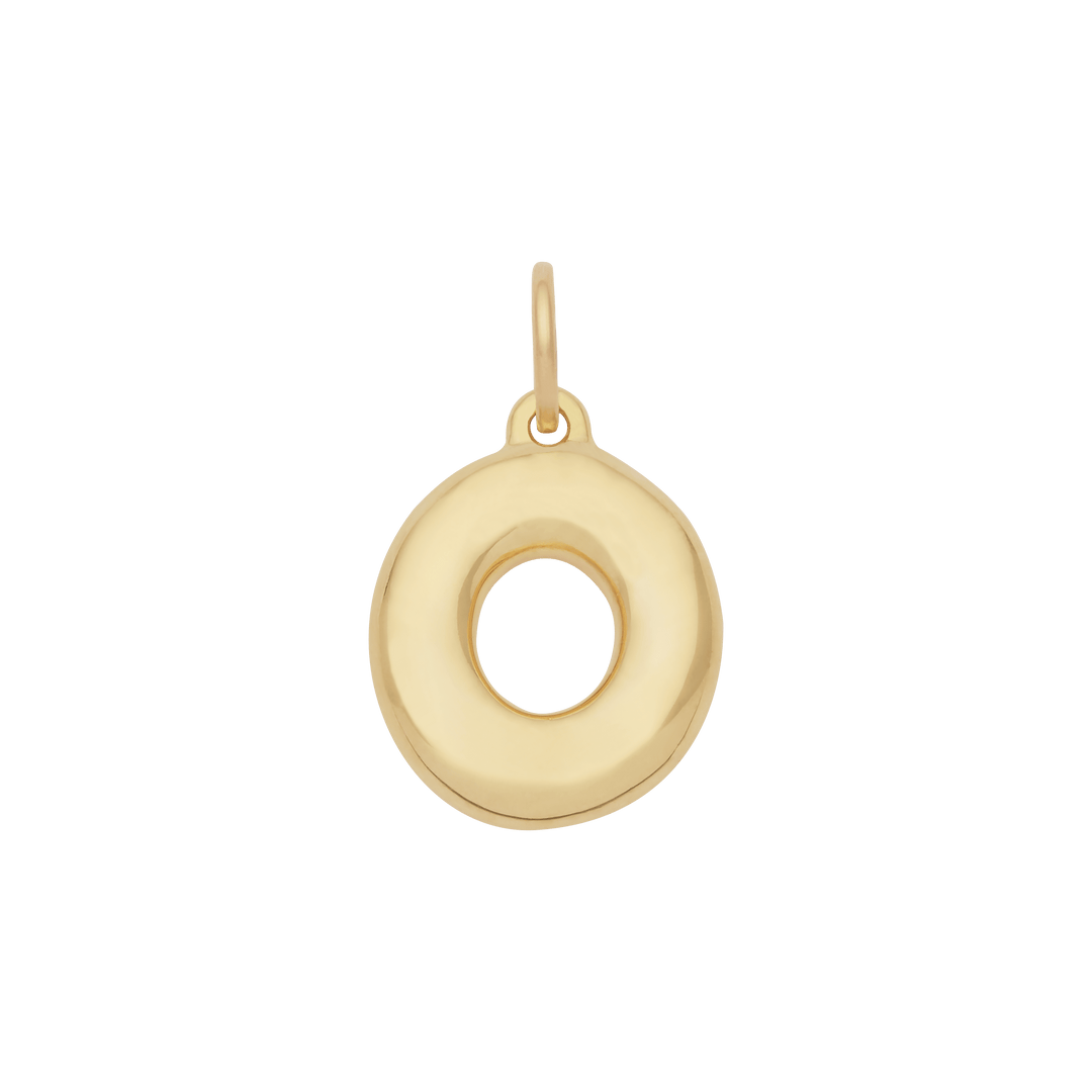 Bubble Letter Charm - Gold
