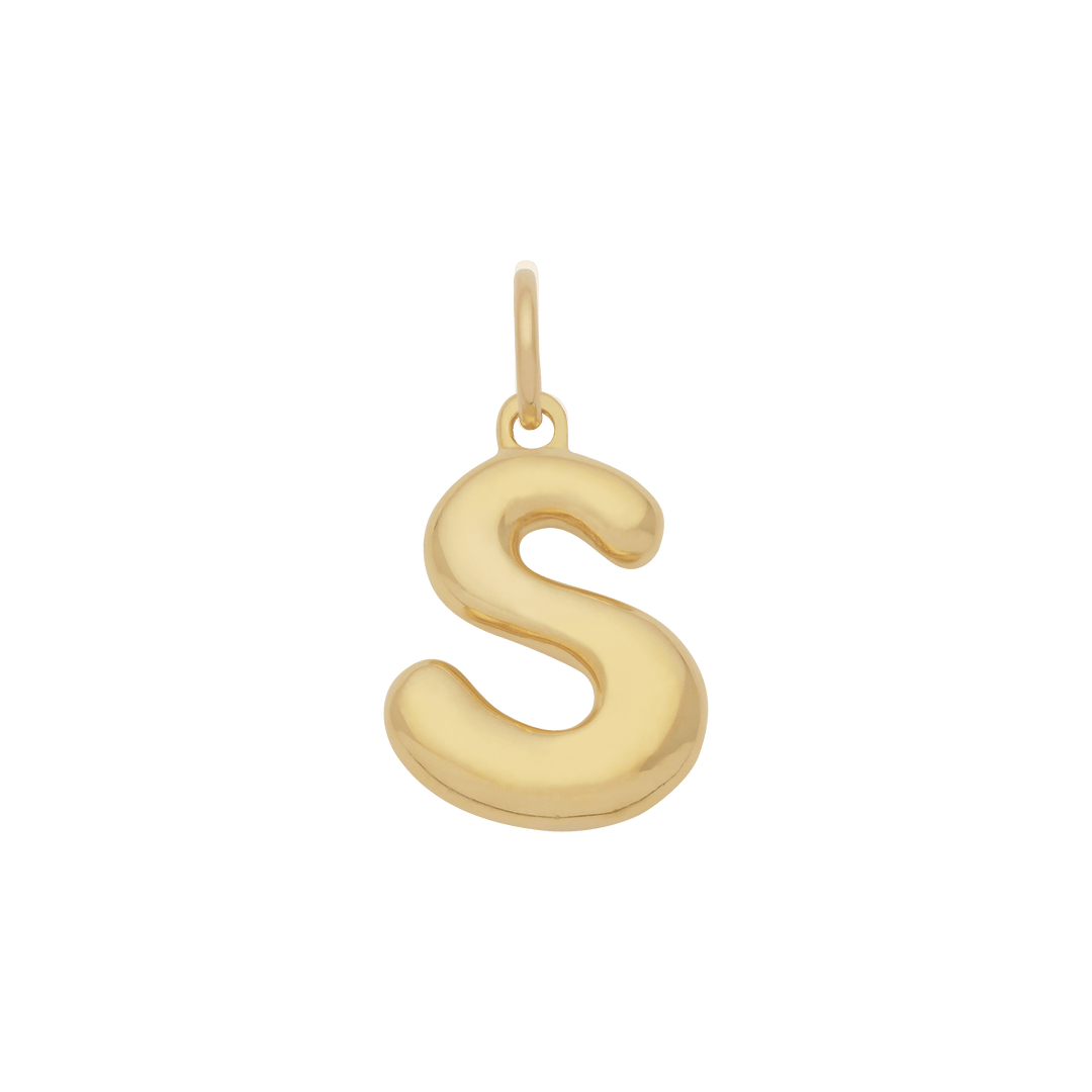 Bubble Letter Charm - Gold