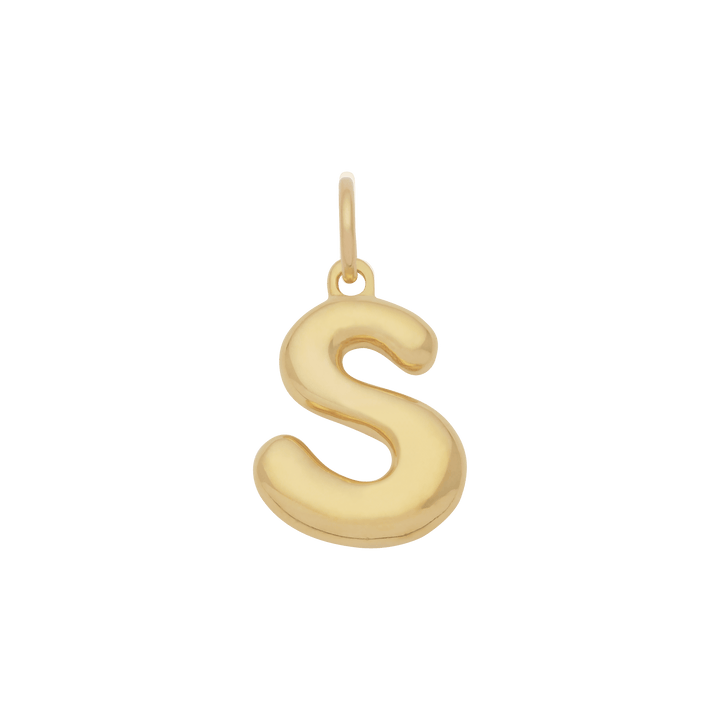 Bubble Letter Charm - Gold