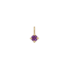 Birthstone Hanging Charm - Solid Gold - February - Amethyst