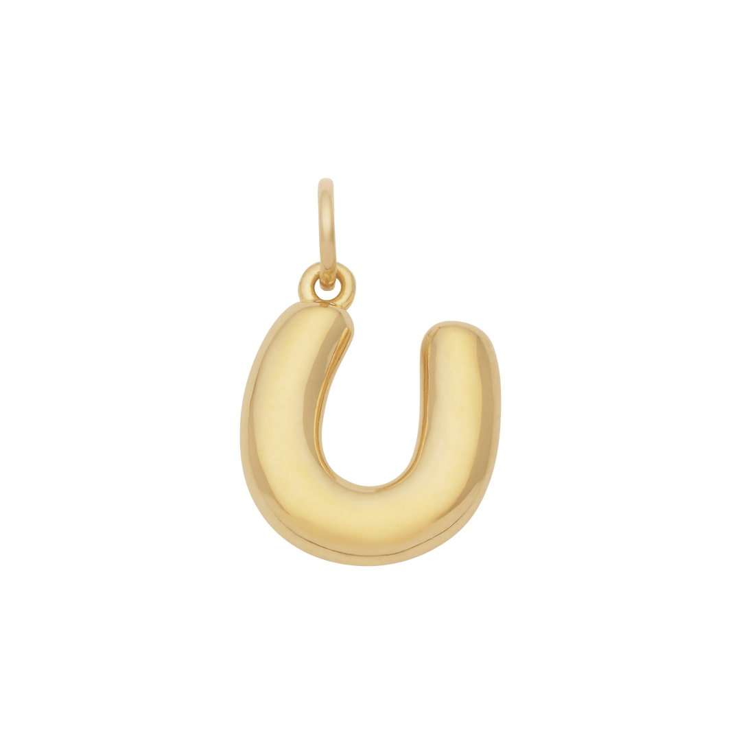 Bubble Letter Charm - Gold
