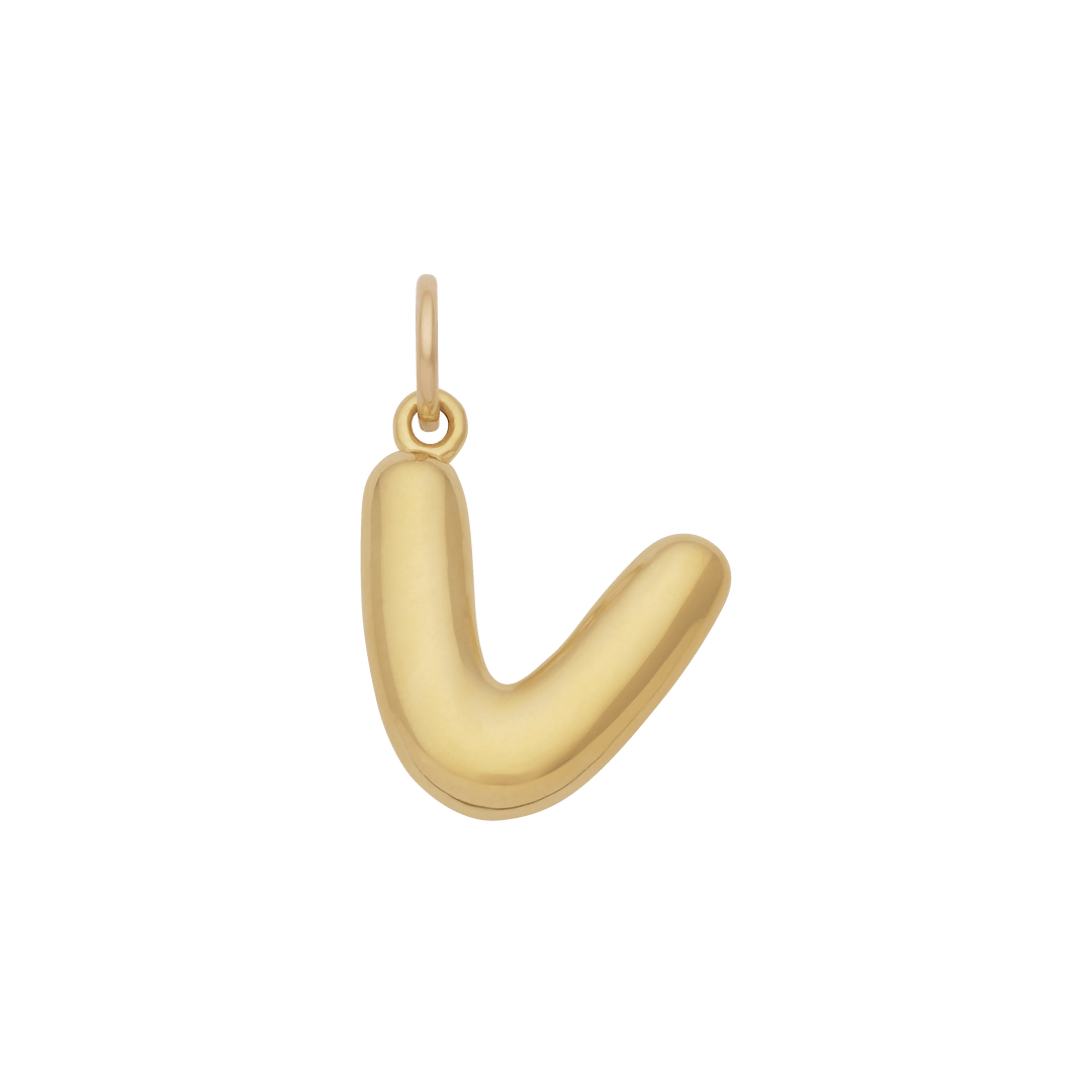 Bubble Letter Charm - Gold