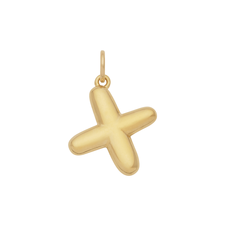 Bubble Letter Charm - Gold