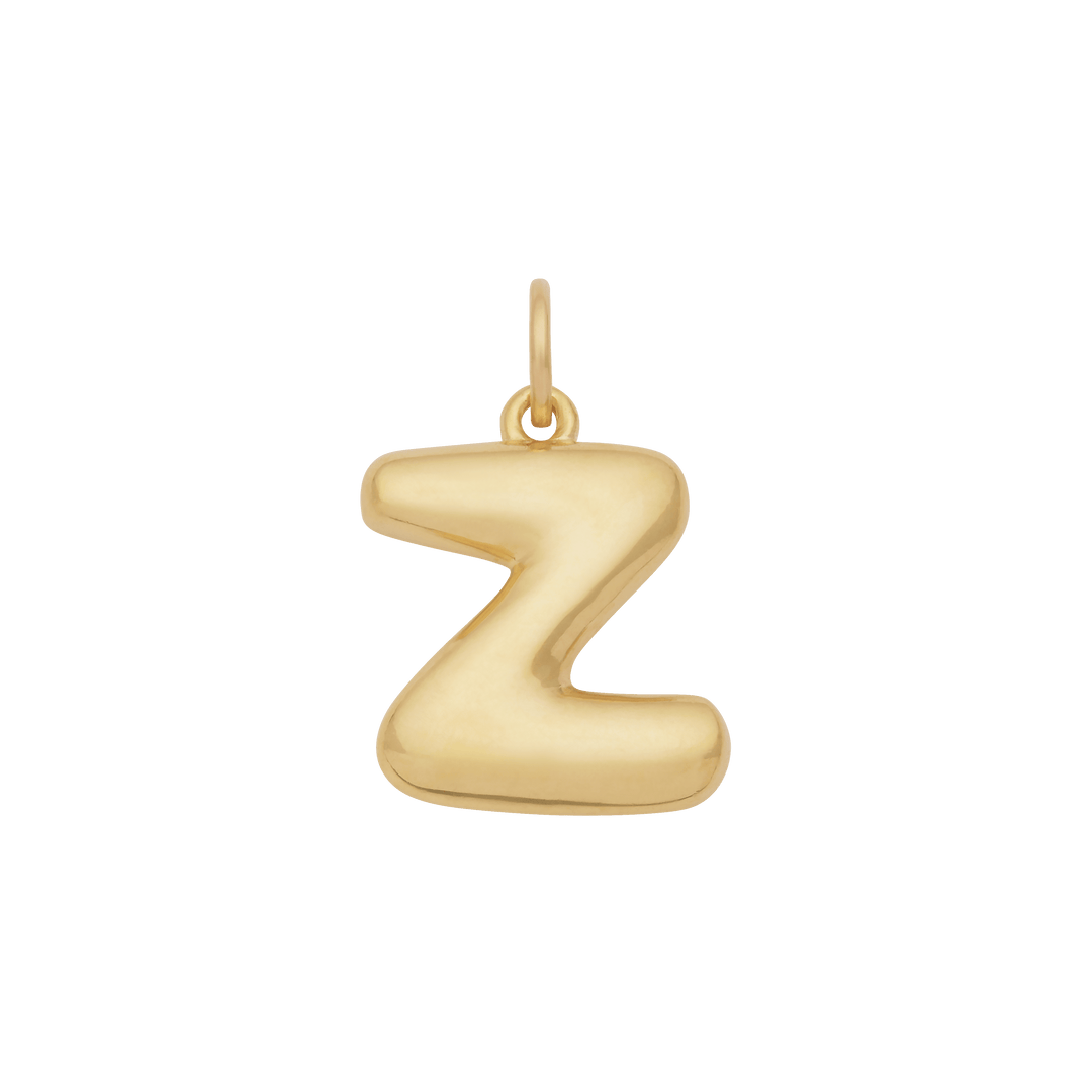 Bubble Letter Charm - Gold