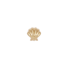 Tiny Shell Slider Charm - Solid Gold