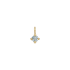 Birthstone Hanging Charm - Solid Gold - March - Aquamarine