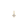 Birthstone Hanging Charm - Solid Gold - April - Lab Diamond