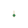 Birthstone Hanging Charm - Solid Gold - May - Emerald
