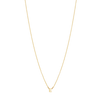 Initial Necklace - Gold - E