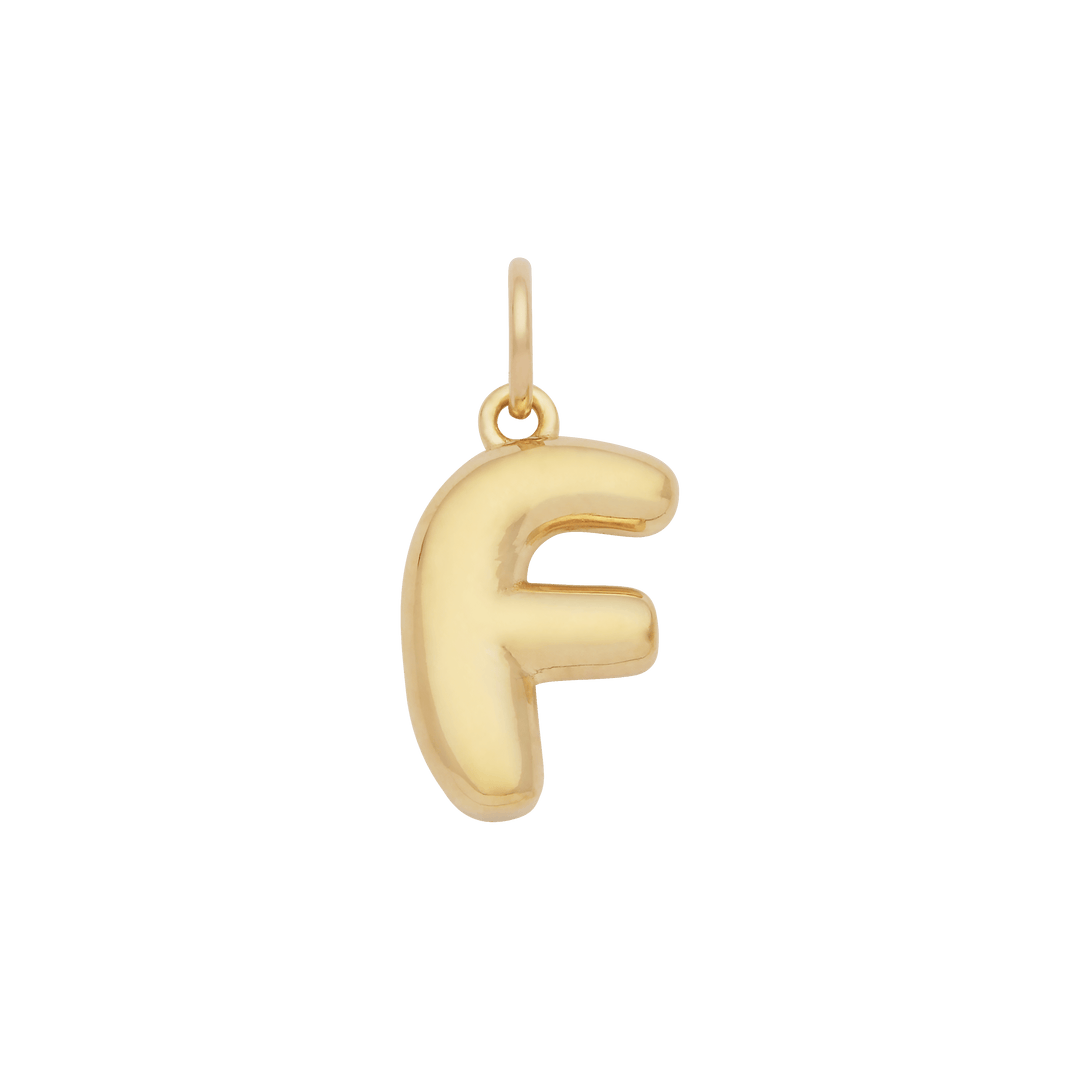 Bubble Letter Charm - Gold