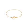 Fine Rolo Bracelet with Sailor Clasp - Gold - 15.5cm