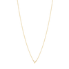 Initial Necklace - Gold - V